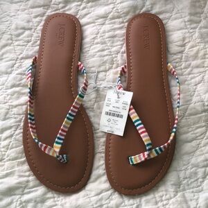 BNWT J. Crew Flip Flops Size 10